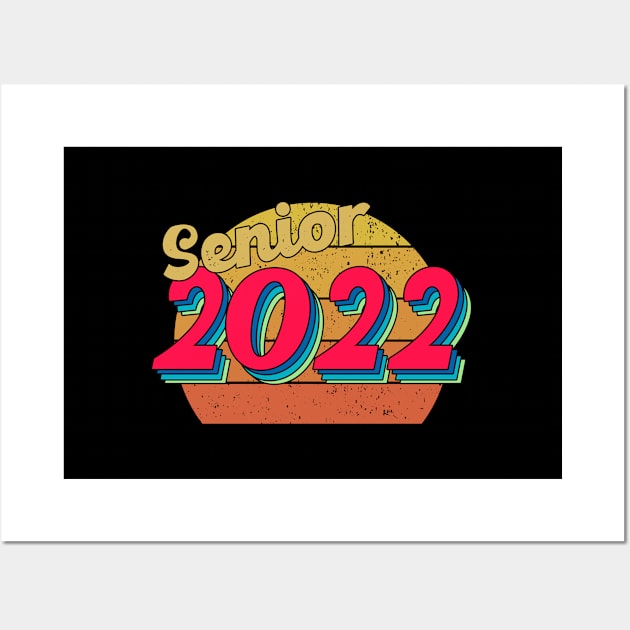 Class of 2022 Senior 2020 Graduation 2022 Party Seniors Retro Vintage Wall Art by Redmart